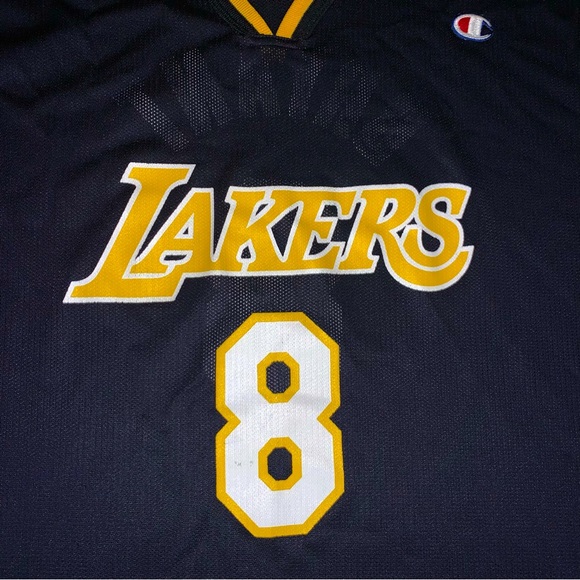 Vintage Champion Kobe Bryant Los Angeles Lakers #8 Black Alternate Jersey 52 XXL - Picture 4 of 7